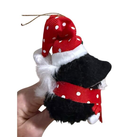 Vintage 1999 Furby Blue Eyes Christmas Ornament Black Santa Hat Xmas 4.5” - Picture 5 of 12
